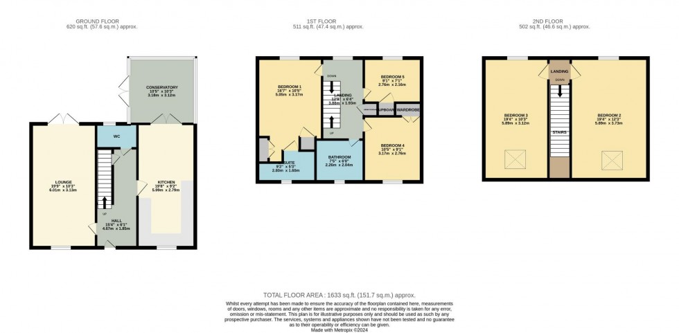 Floorplan for Sandpiper Close, Rugby
