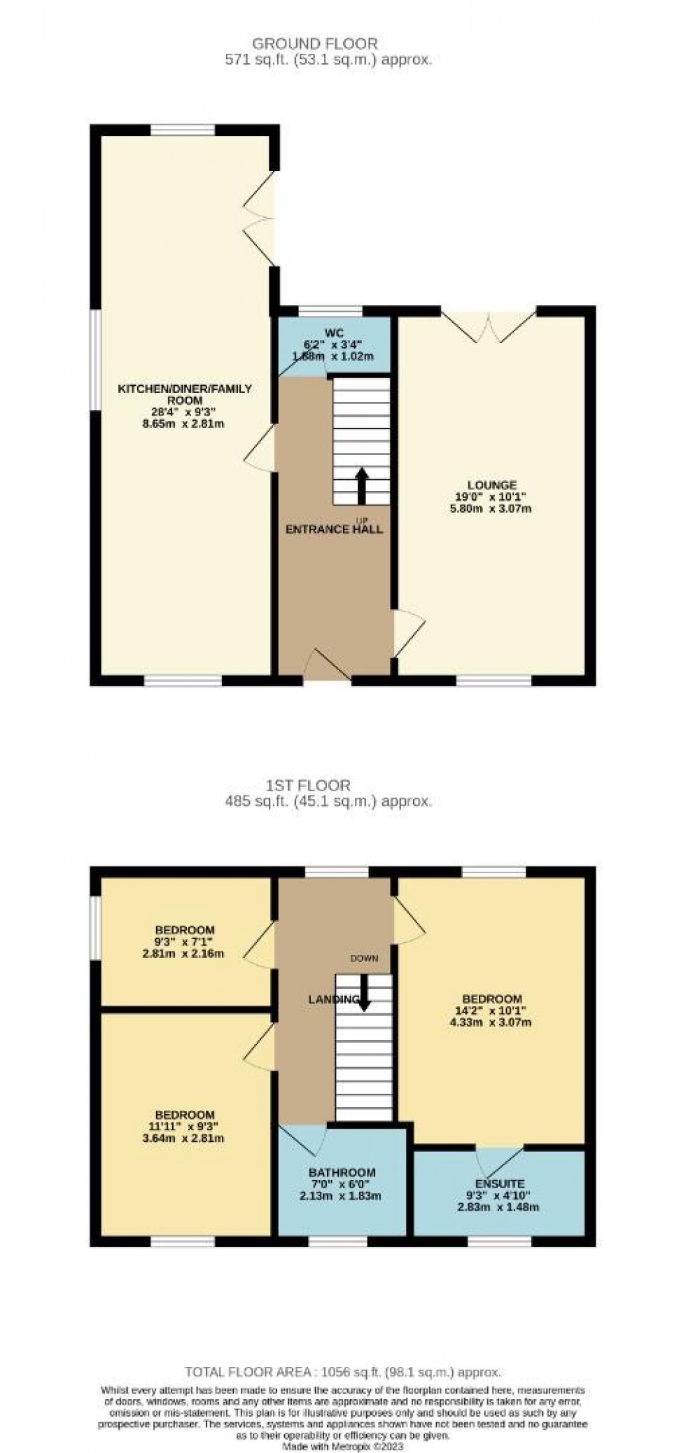 Floorplan for Setters Way, Roade, Northampton