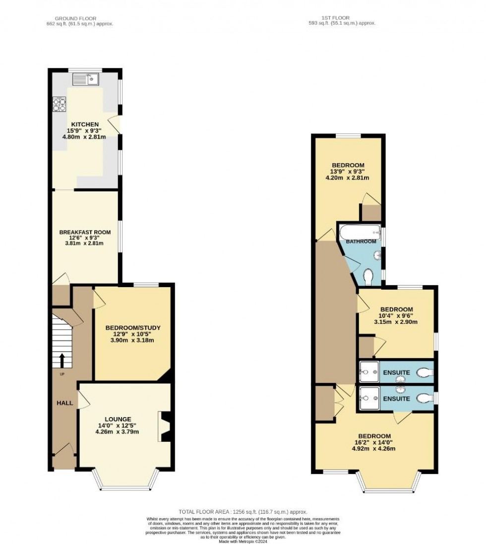 Floorplan for Manor Road, Rugby