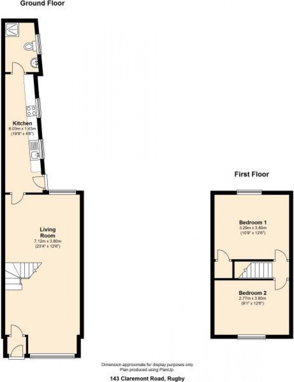 Floorplan for Claremont Road, Rugby