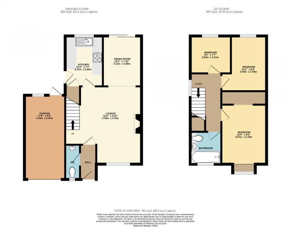 Floorplan for Foxglove Close, Rugby