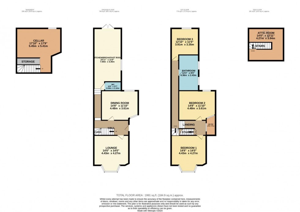 Floorplan for Clifton Road, Rugby