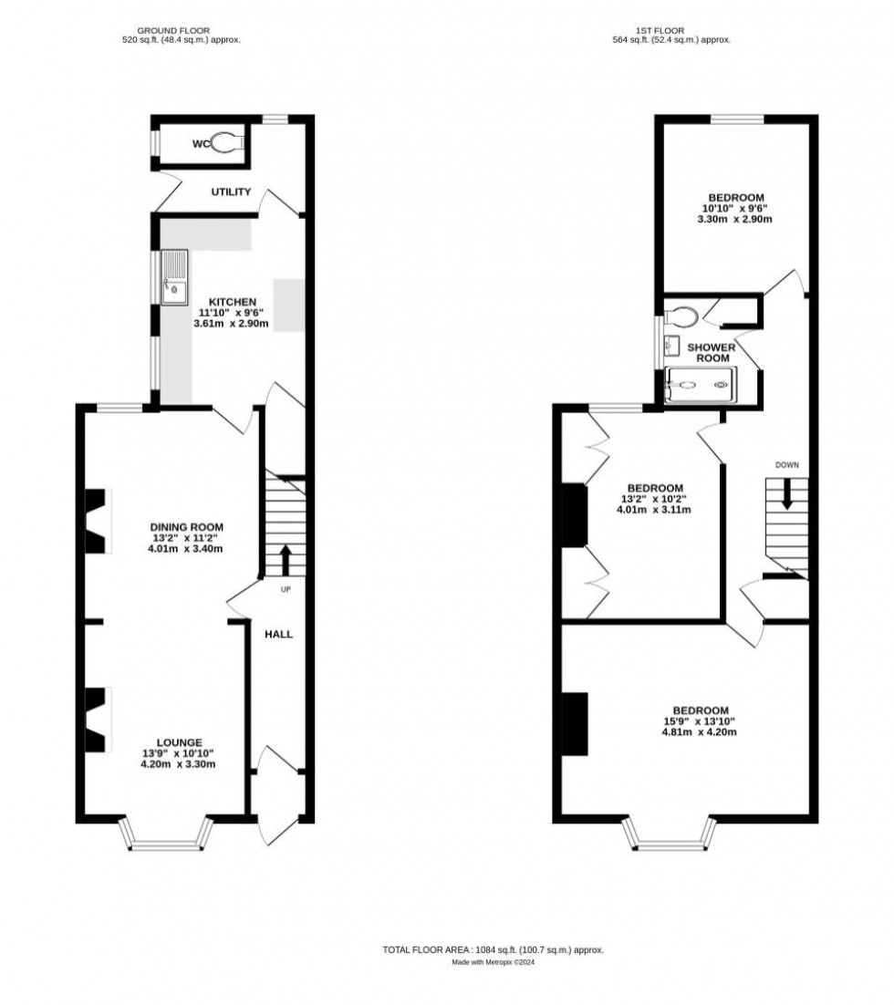 Floorplan for York Street, Rugby