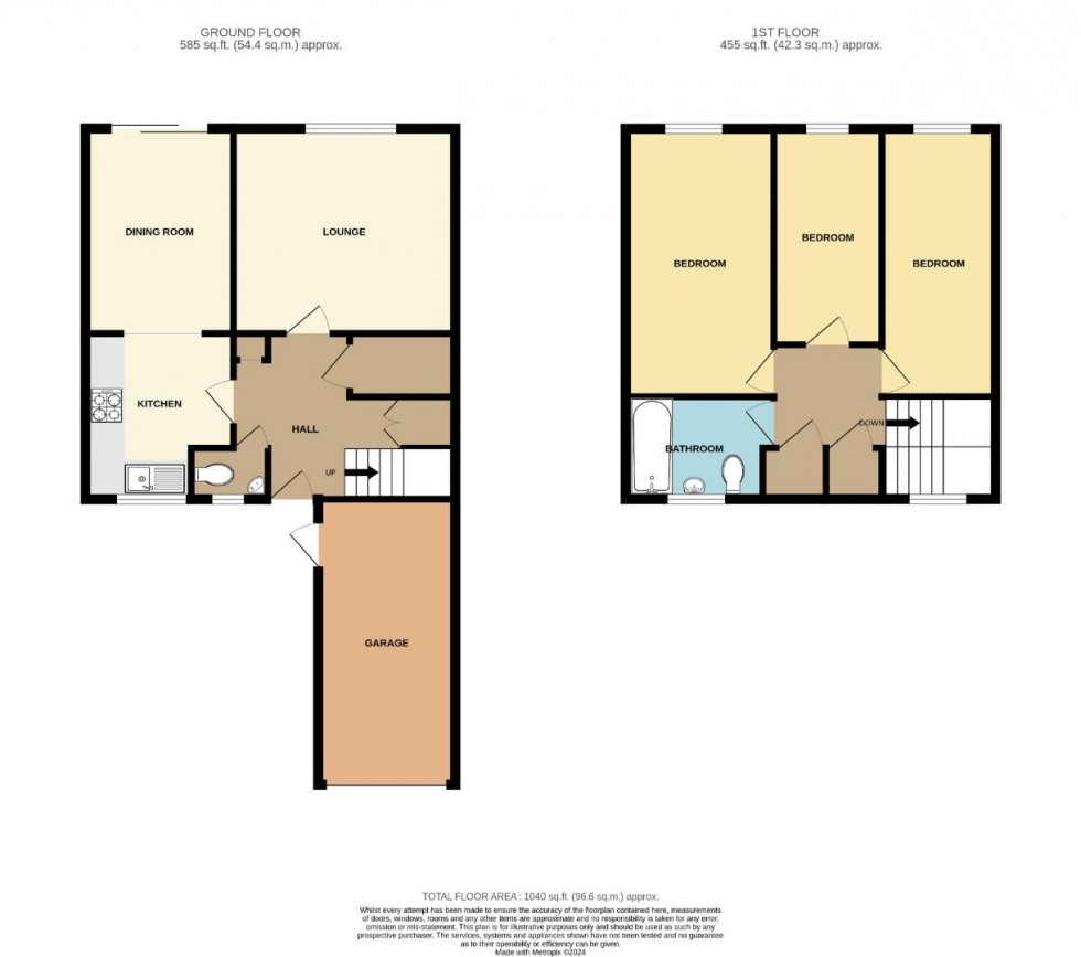 Floorplan for Done Cerce Close, Dunchurch, Rugby