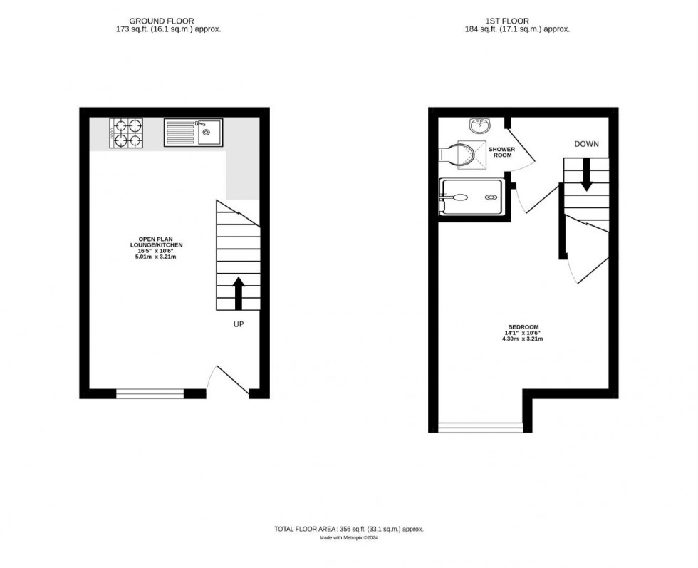 Floorplan for Bath Street, Rugby