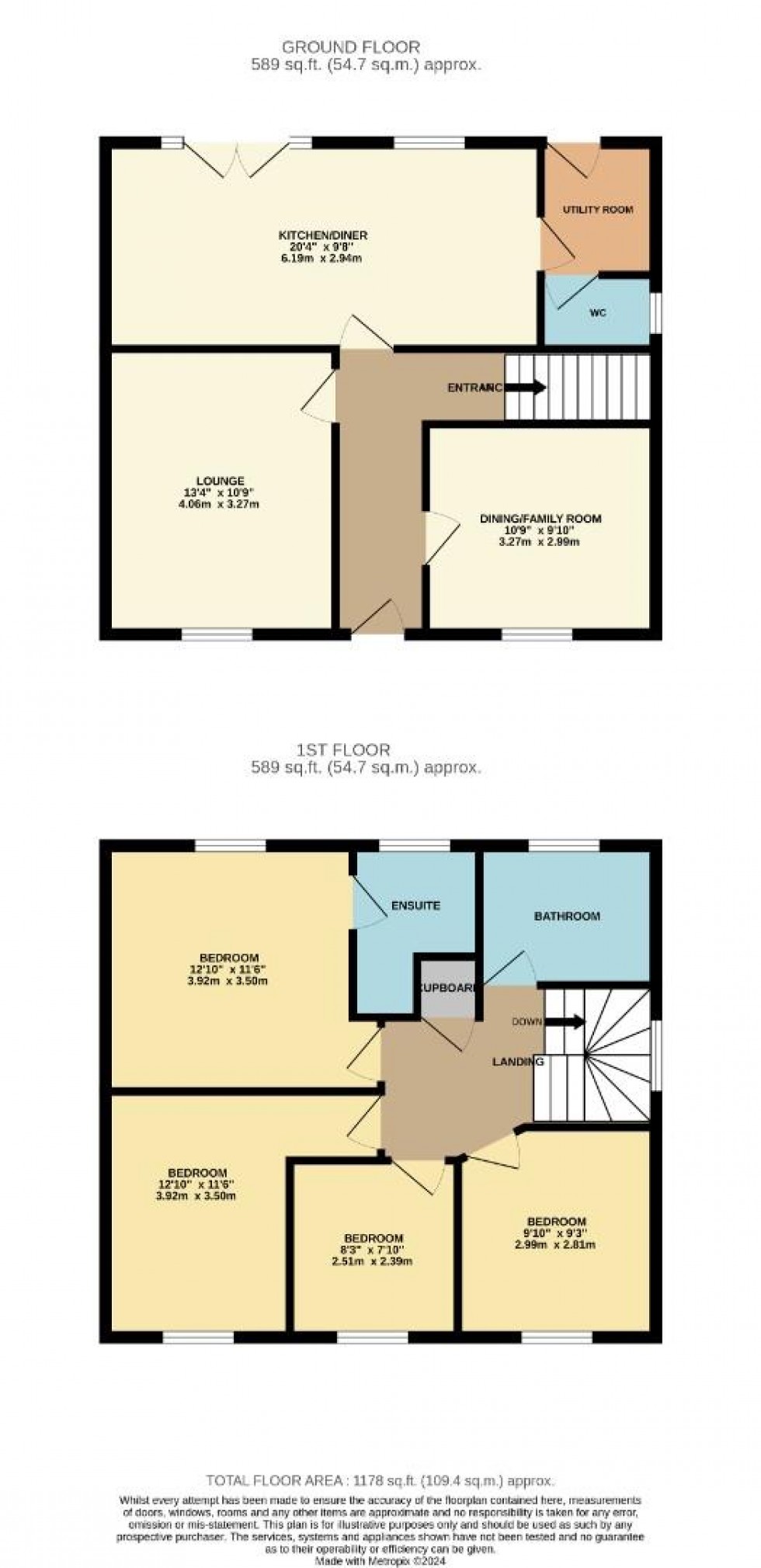 Floorplan for Tarry Court, Roade, Northampton