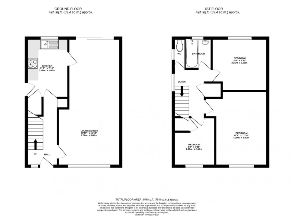 Floorplan for Derwent Close, Rugby