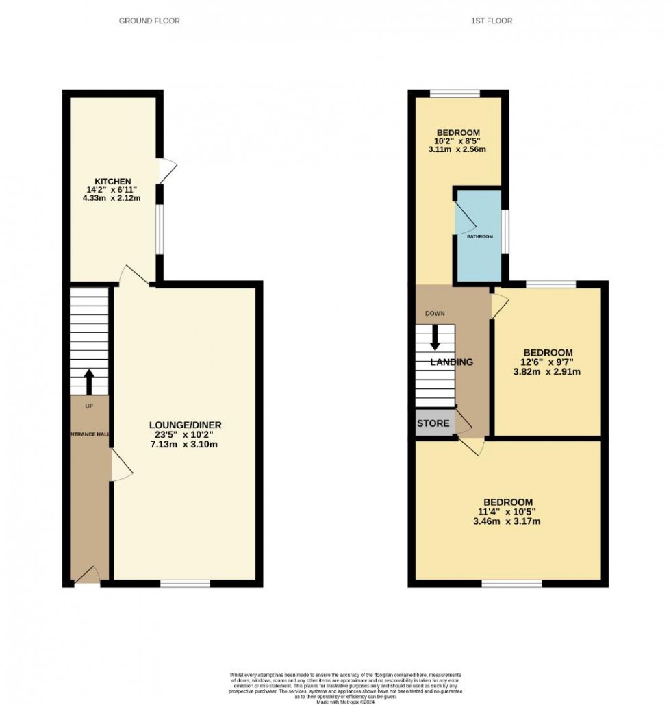 Floorplan for Hervey Street, Northampton