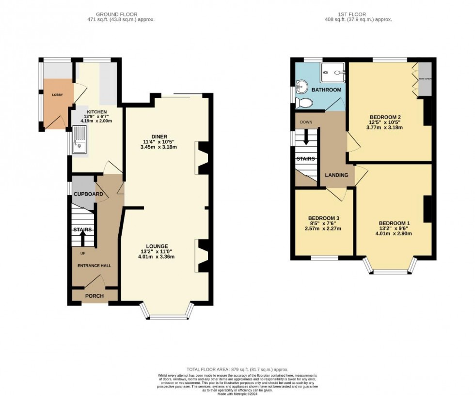 Floorplan for Bowden Road, St James, Northampton