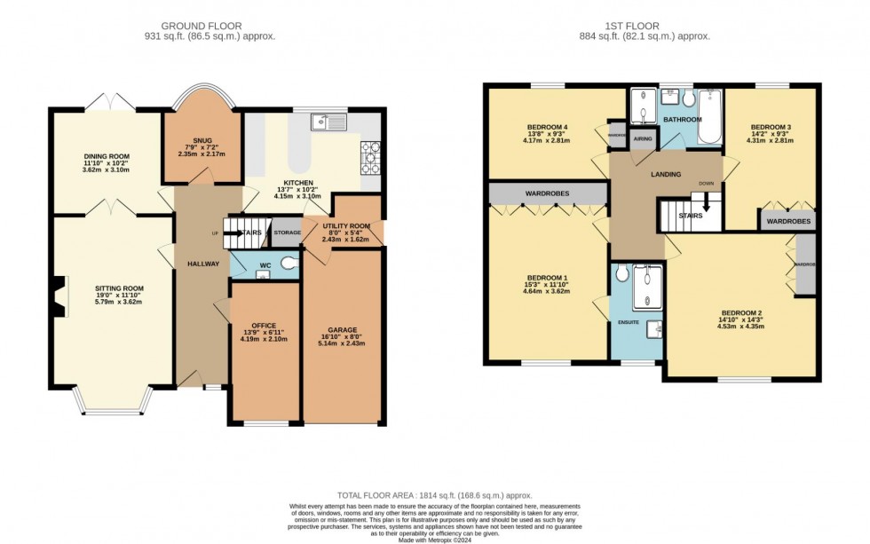 Floorplan for Middle Greeve, Wootton, Northampton