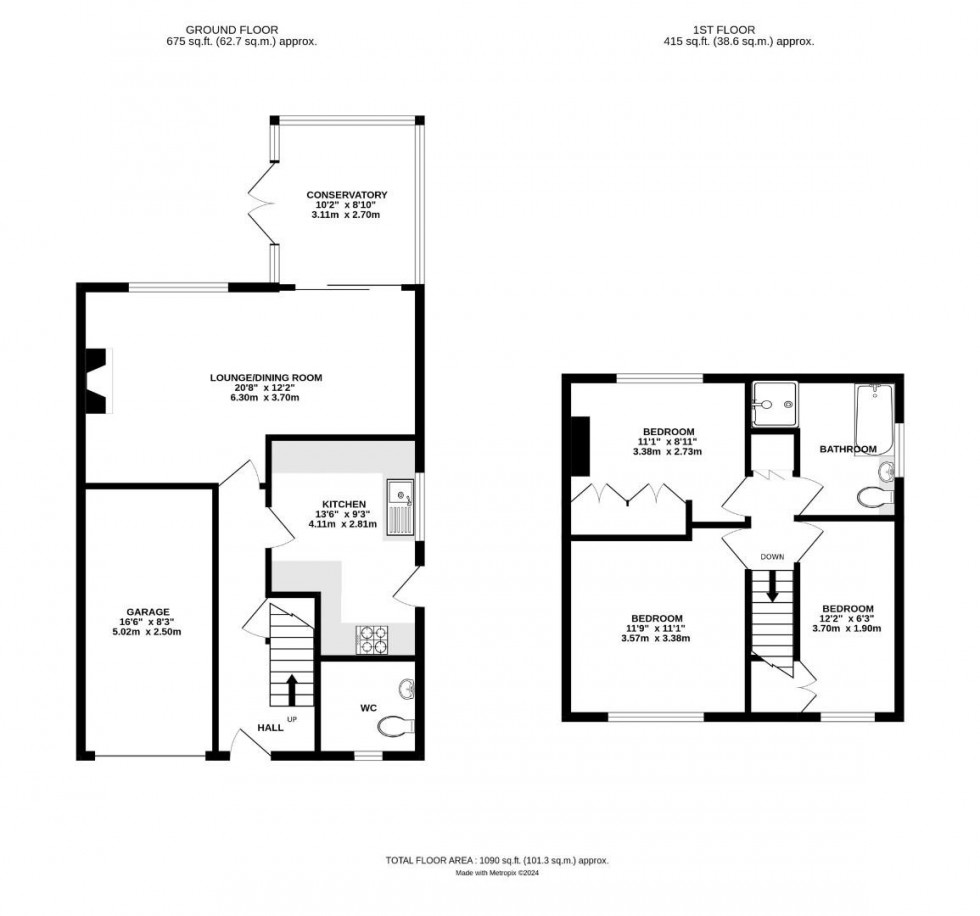 Floorplan for Montague Road, Rugby