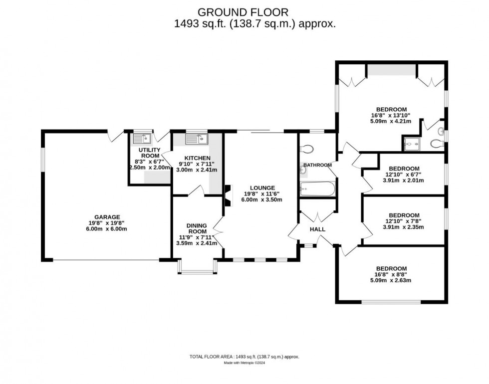 Floorplan for Hoskyn Close, RUGBY