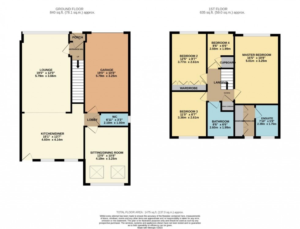 Floorplan for Barnwell Close, Dunchurch, Rugby