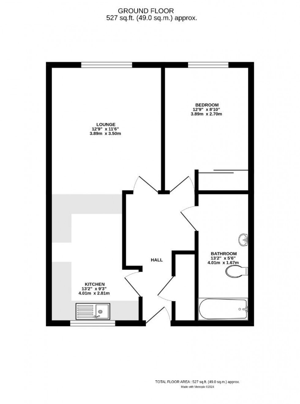 Floorplan for Little Pennington Street, Rugby