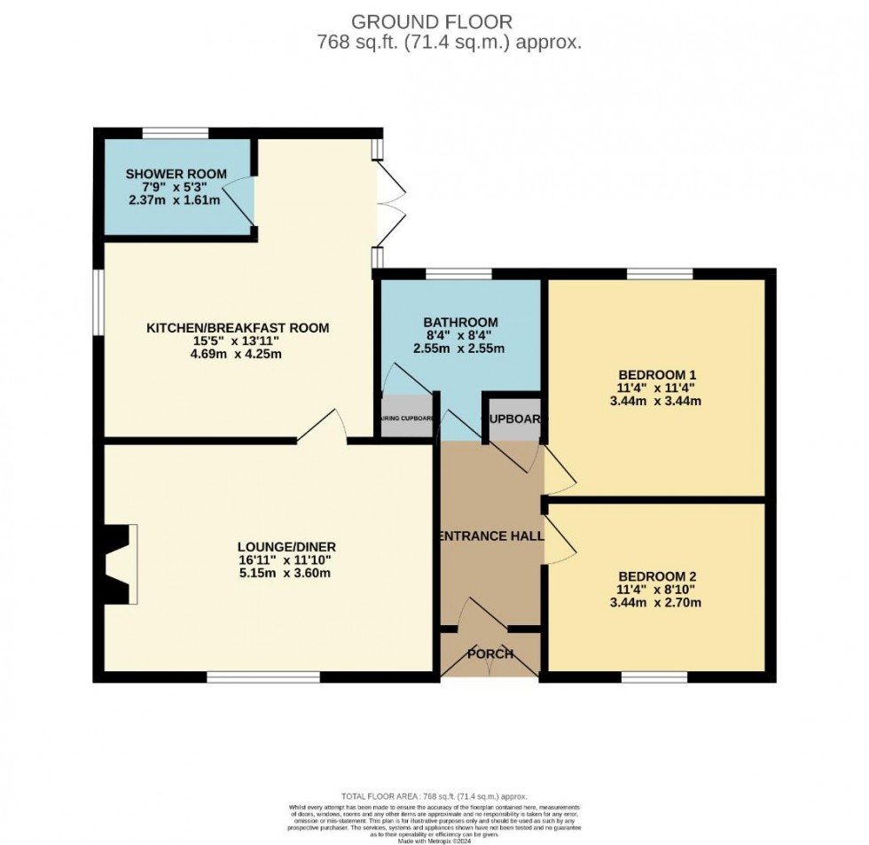 Floorplan for Roper Close, Rugby