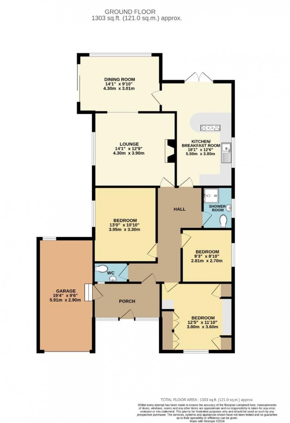 Floorplan for Beaconsfield Avenue, Rugby