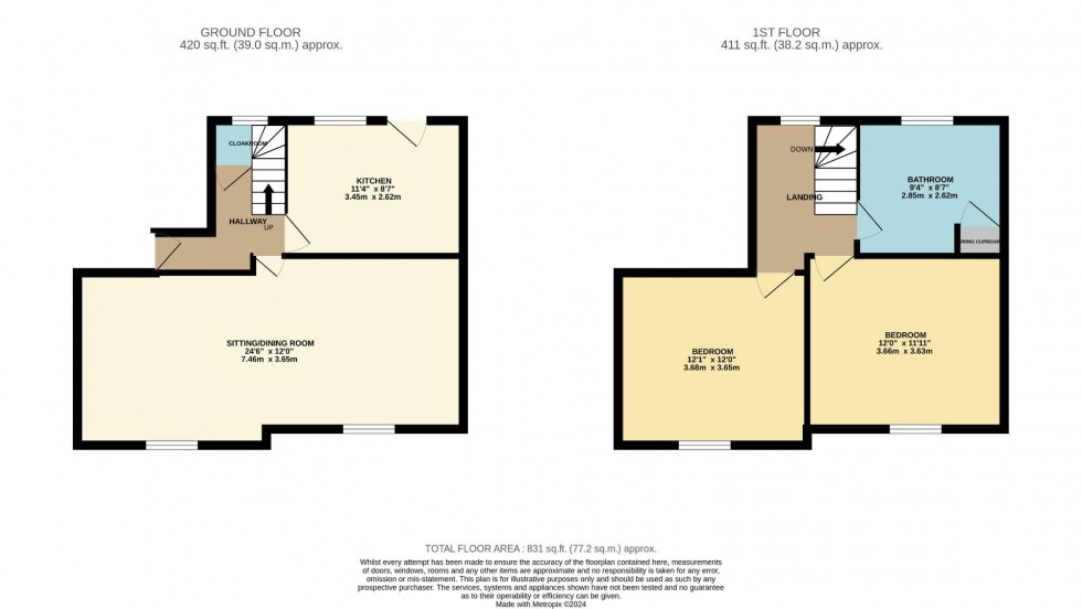 Floorplan for The Square, Earls Barton, Northampton