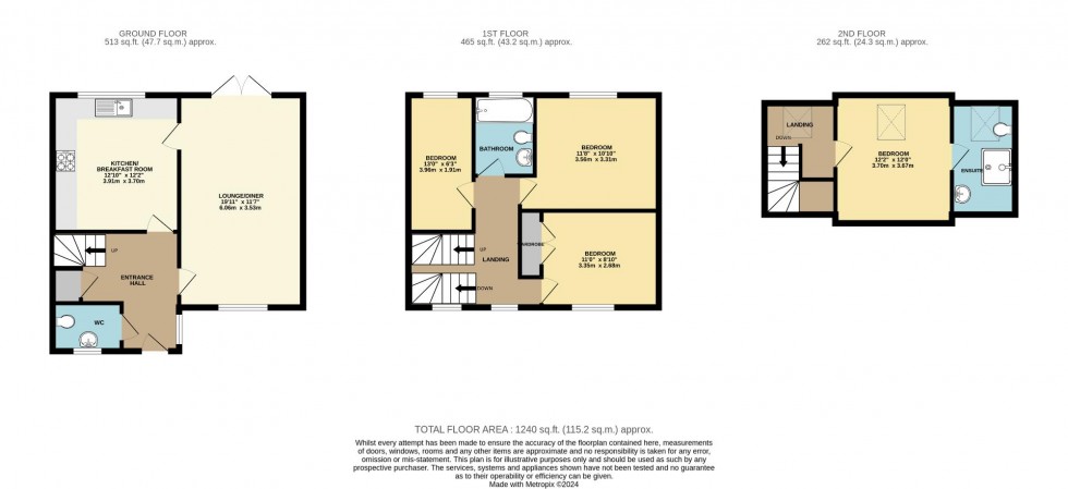 Floorplan for Hillside Road, Nether Heyford, Northampton