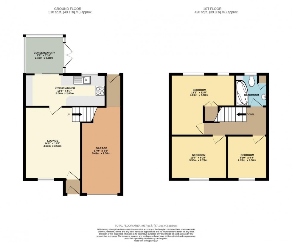 Floorplan for Walnut Way, RUGBY