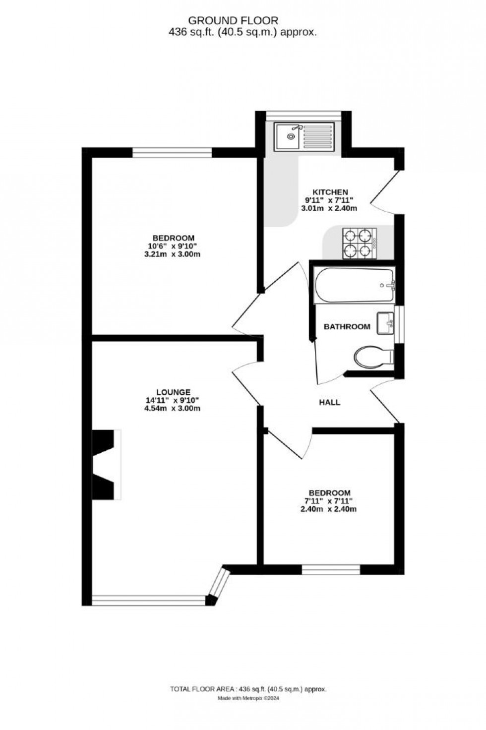 Floorplan for Orchard Way, Rugby