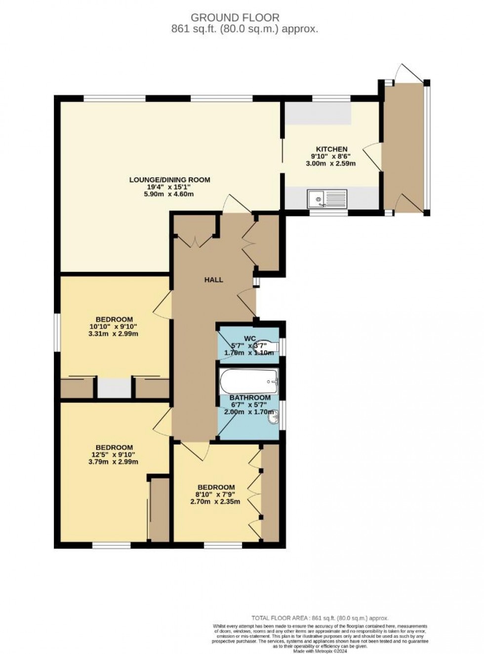 Floorplan for Boswell Road, Rugby