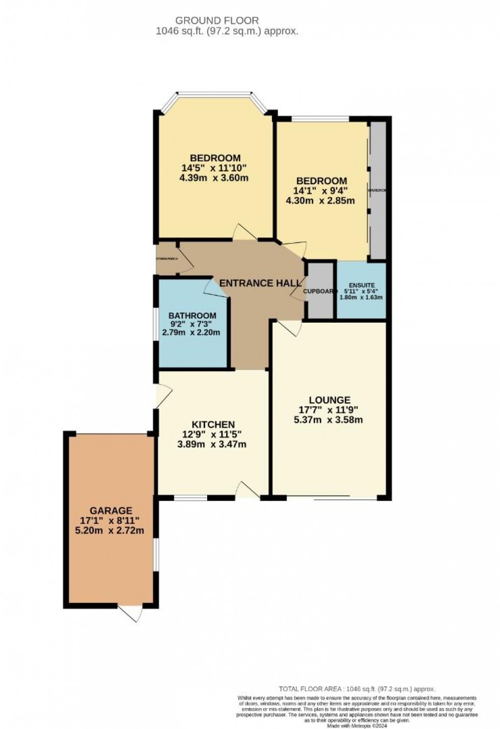 Floorplan for Rupert Brooke Road, Rugby