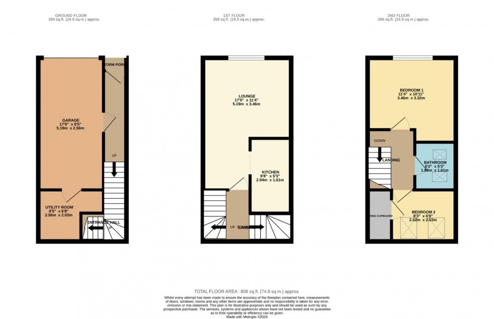 Floorplan for Beech Court, Hillmorton, Rugby