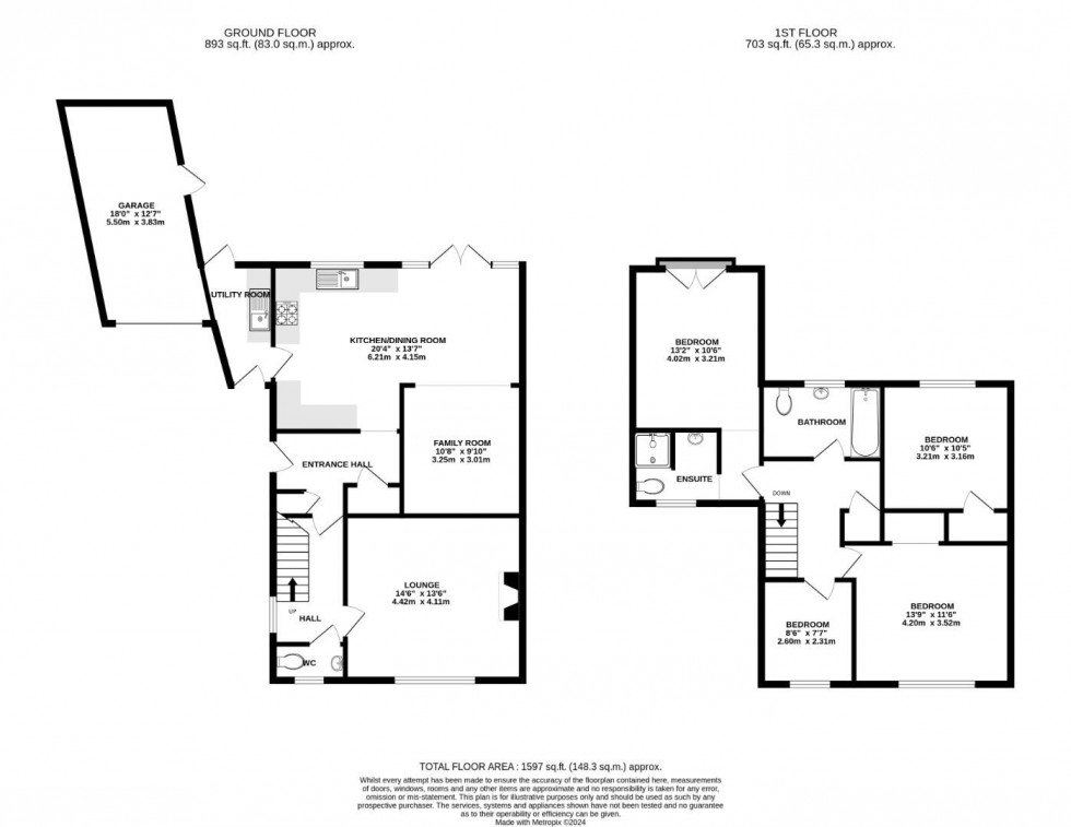 Floorplan for Brackendale Drive, Barby, Rugby