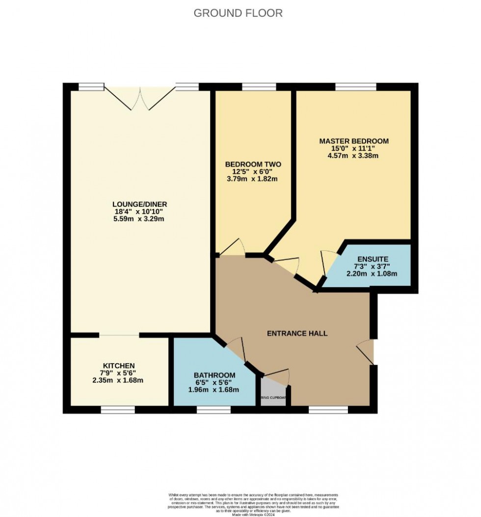 Floorplan for Dunster Close, Rugby