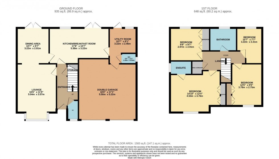 Floorplan for Burrows Vale, Brixworth, Northampton