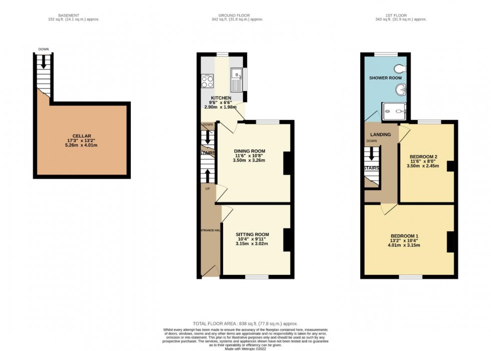 Floorplan for Salisbury Street, Semilong, Northampton