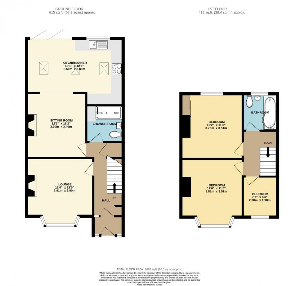 Floorplan for Vernon Avenue, Rugby