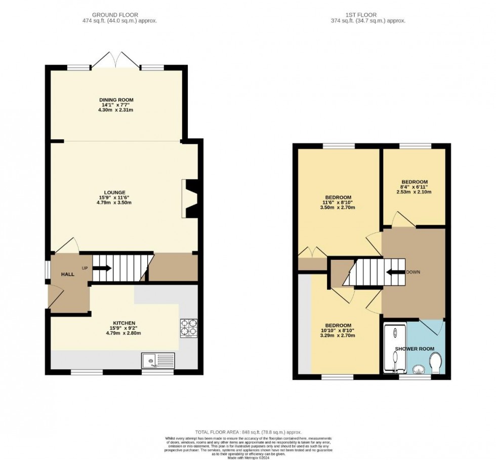 Floorplan for Edgecote Close, Rugby