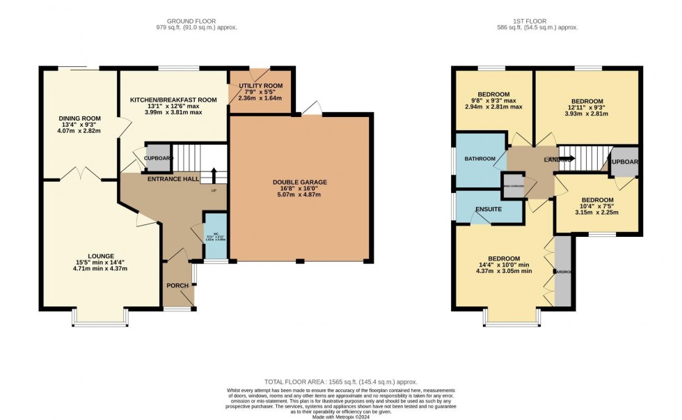 Floorplan for Tantree Way, Brixworth, Northampton