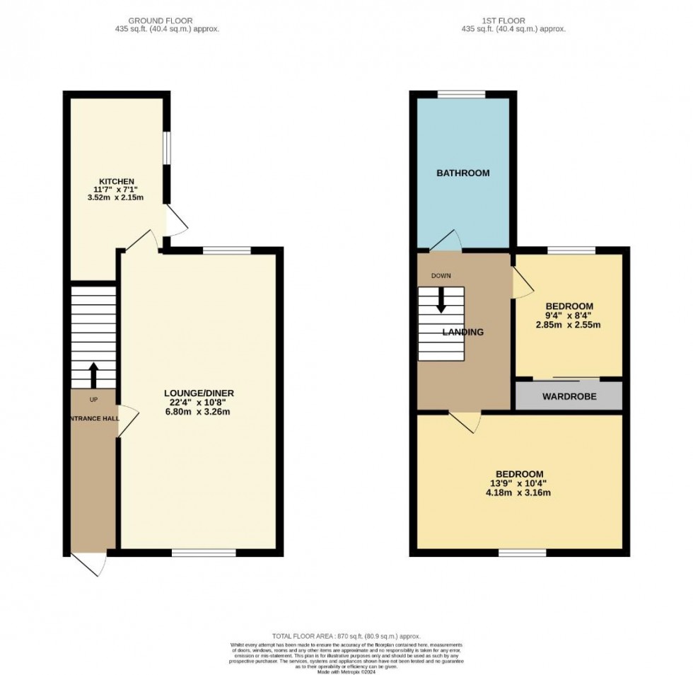 Floorplan for Poole Street, Northampton