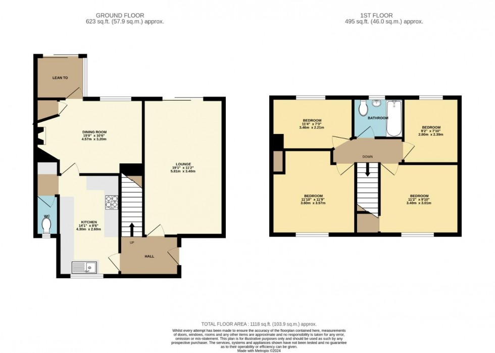 Floorplan for Elizabeth Way, Long Lawford, Rugby