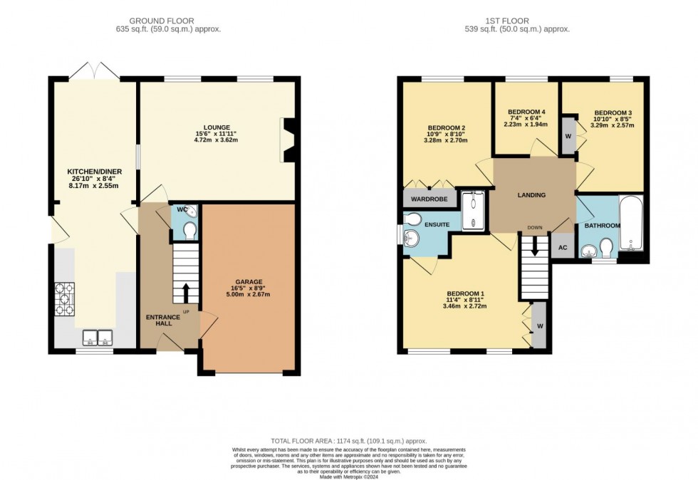 Floorplan for Cross Waters Close, Wootton, Northampton