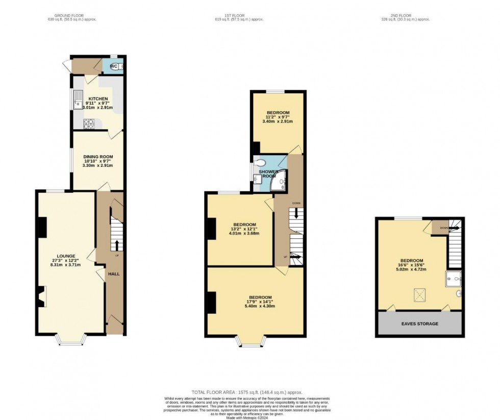 Floorplan for York Street, Rugby