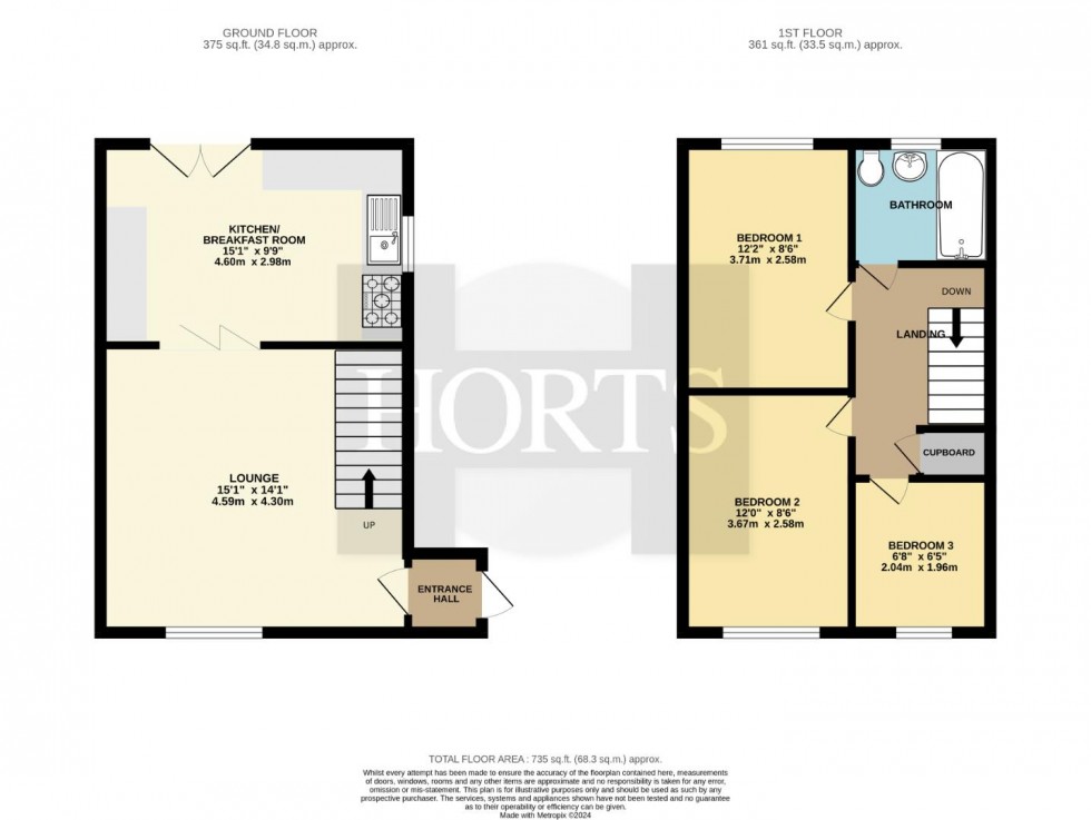 Floorplan for Gresham Drive, West Hunsbury, Northampton