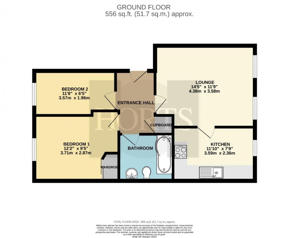 Floorplan for Lion Court, Southbridge, Northampton