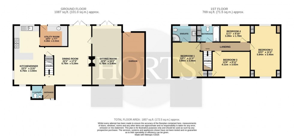 Floorplan for Hillside Road, Piddington, Northampton