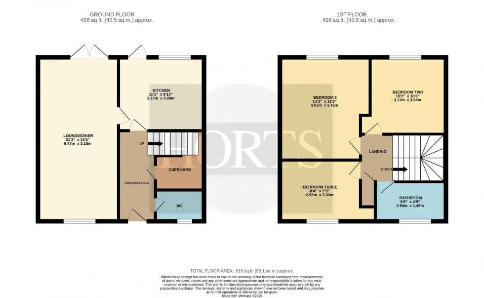 Floorplan for Thorn Hill, Briar Hill, Northampton