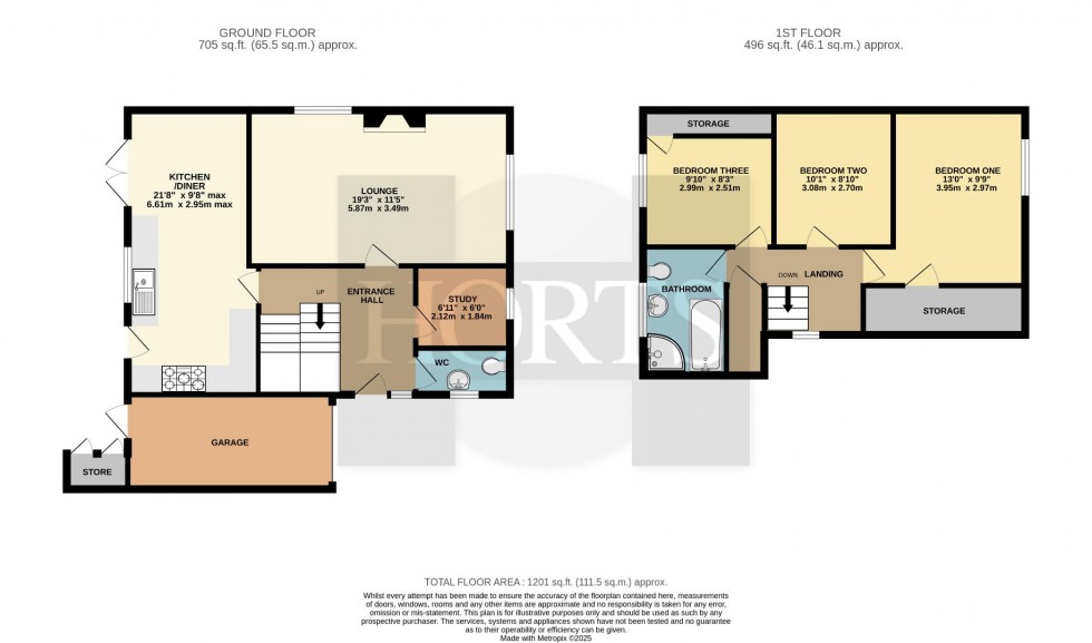 Floorplan for Taunton Avenue, Abington Vale, Northampton