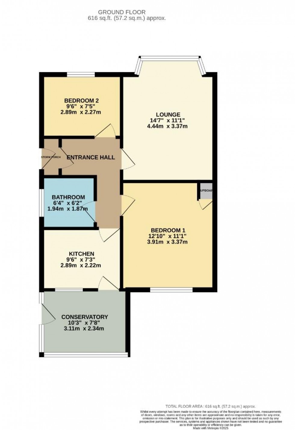 Floorplan for Tennyson Avenue, Rugby