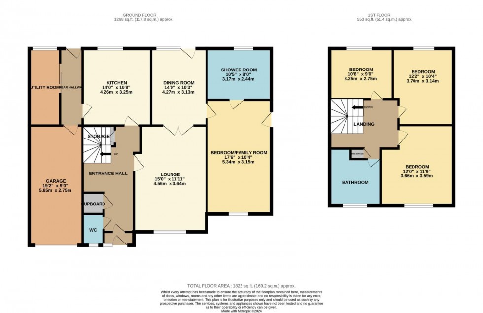 Floorplan for Churchill Road, Earls Barton, Northampton