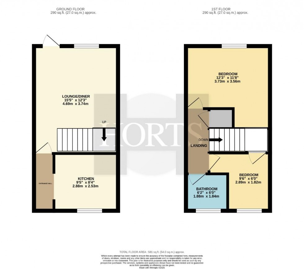 Floorplan for The Weavers, East Hunsbury, Northampton