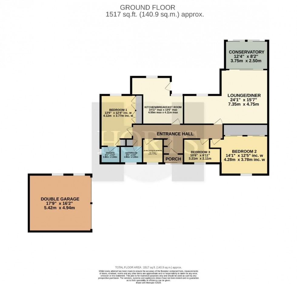 Floorplan for Lister Drive, West Hunsbury