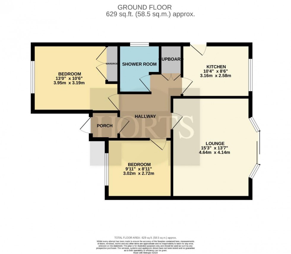 Floorplan for Laburnum Crescent, Northampton