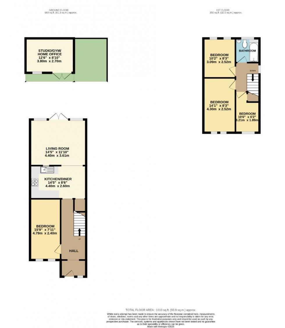 Floorplan for Grendon Drive, Rugby