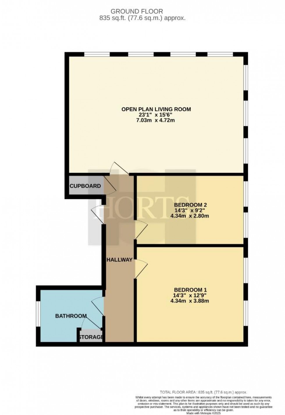 Floorplan for Brookes Mews, Earls Barton, Northampton